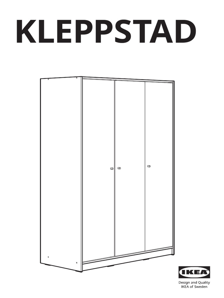 Kleppstad Garderob Med 3 Doerrar Vit AA 2165937 2 PDF