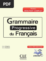 La Grammaire Des Premiers Temps A1-A2 | PDF