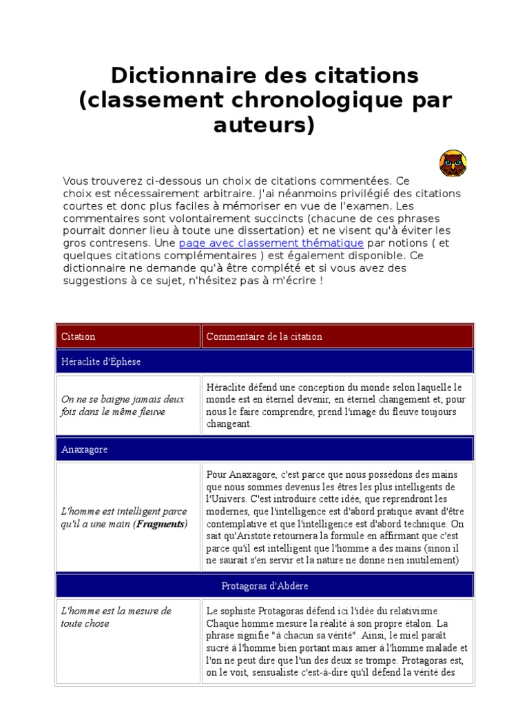 Dictionnaire Des Citations Philo Pdf