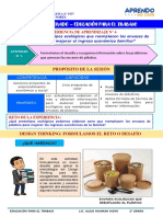 Segundo Grado - Educación para El Trabajo: Propósito de La Sesión