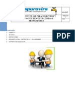 Lineamientos SST para Selección y Evaluacion de Contratistas y Proveedores