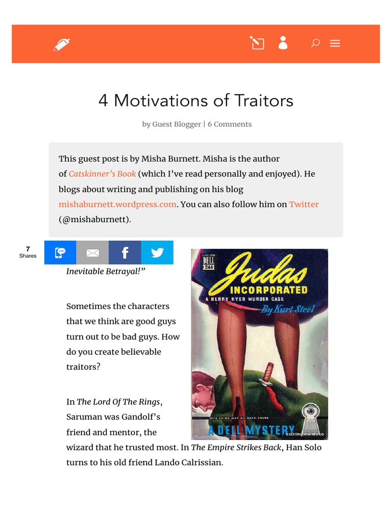 Motivations Behind Fictional Betrayal | PDF