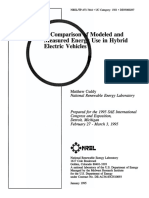 A Comparison Modeled and Measured en Use in Hybrid Electric Vehicles