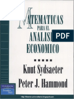 Sydsaeter (1996) Matemáticas para El Análisis Económico