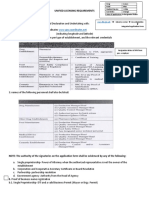 Unified Licensing Requirements Initial Application Checklist