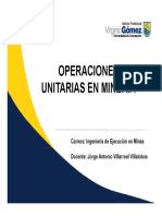 Semana 3 Operaciones Unitarias en Minería