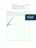 General Vector Spaces (CTD) : Linear Independence (Section 4.4 Continued)