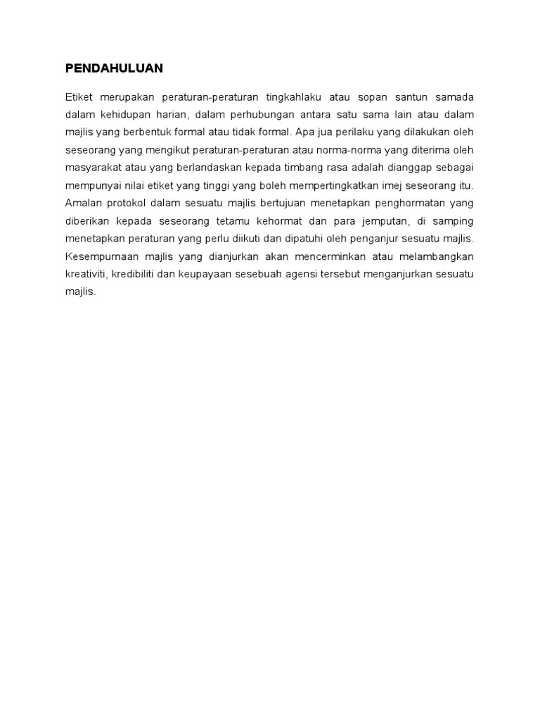 Pakaian Untuk Majlis Rasmi Pdf