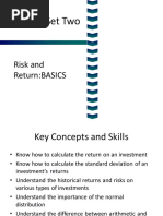 Risk - Return - Week 5 - 6