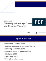 Session 8 - The Weighted Average Cost of Capital