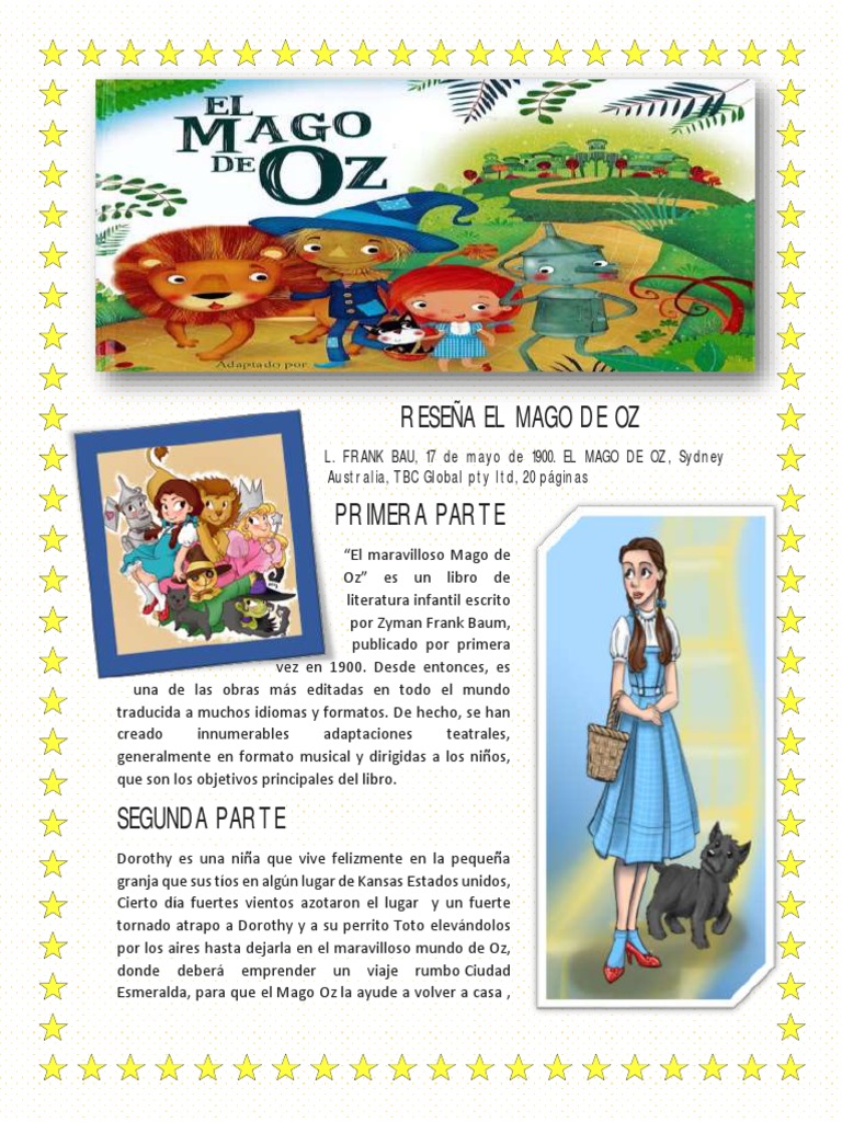 Reseña Del Mago de Oz | PDF | El maravilloso mago de oz, image size:768x1024