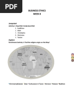 Business Ethics Week 8: Jumpstart