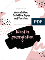 Definition, Types and Function of Presentation