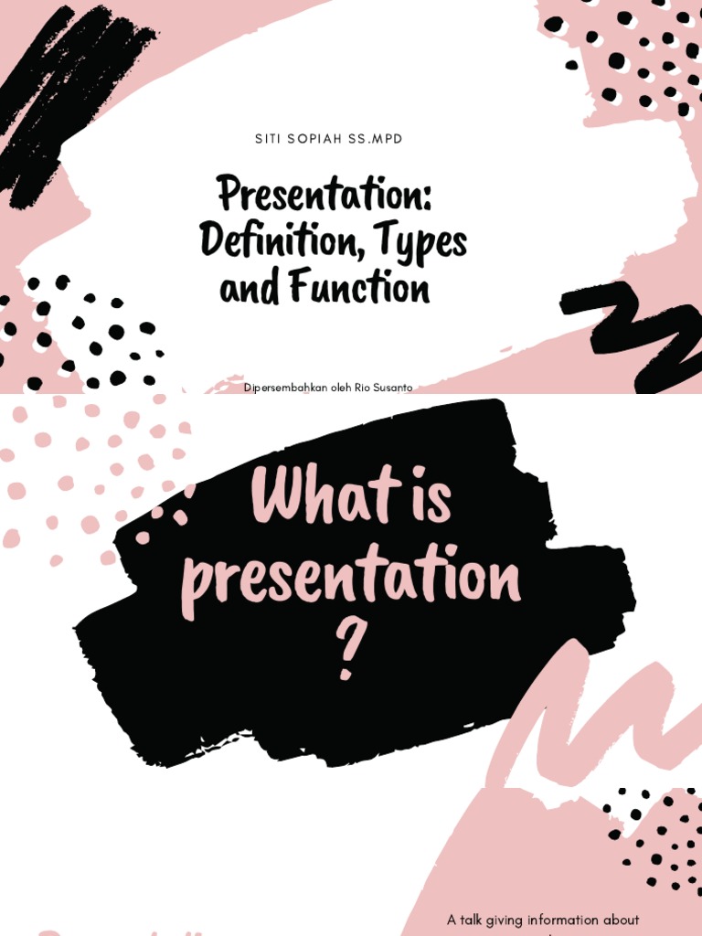 the function of presentation