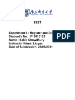 Register and D Flip Flop Circuit Experiment