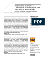 Educación Emocional en Jóvenes Con Discapacidad Intelectual: Evaluación de Una Intervención en Contexto Universitario