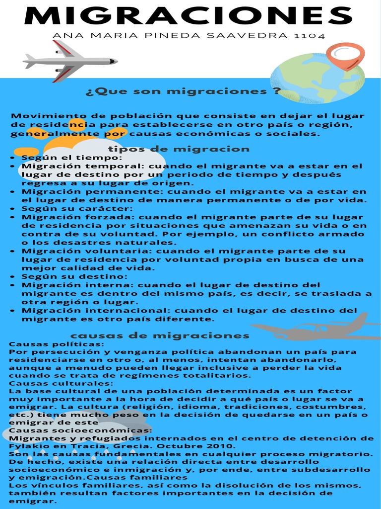 Tipos y Consecuencias de la Migración | PDF | Migración humana