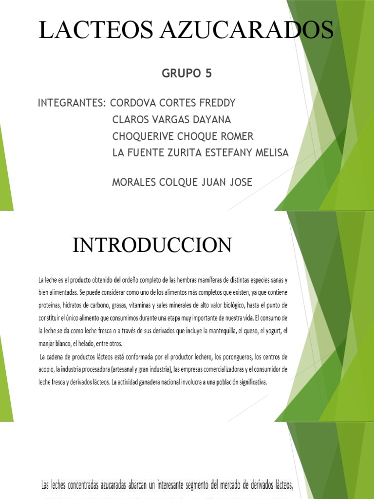 Lacteos Azucarados-1 | PDF | Leche | Sacarosa