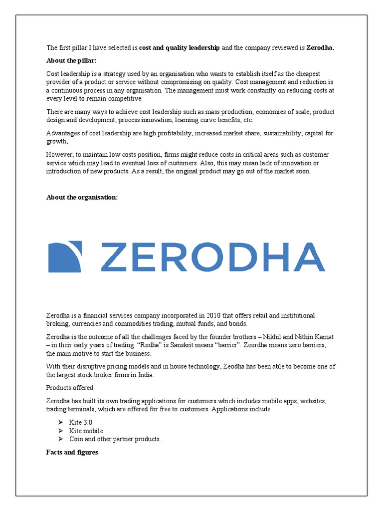 Zerodha | PDF | Innovation | Stocks