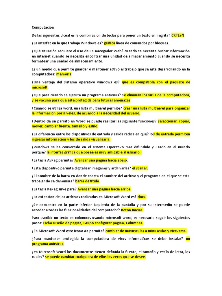Computacion | PDF | Microsoft Excel | Archivo de computadora