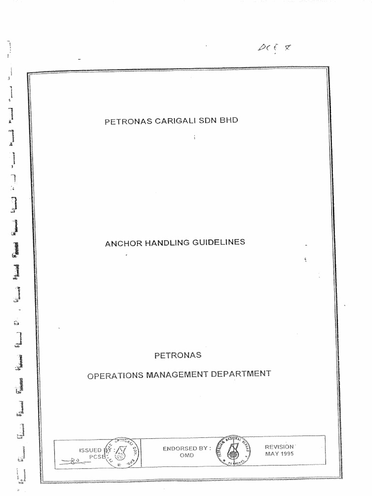 Anchor Handling Guidelines | PDF