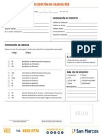 Formulario de Inscripcion de Derechos de Graduacion