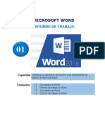 Microsoft Word: Entorno de Trabajo