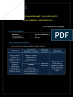 Guía de Foro de Debate Y Argumentación Tema: Derecho Administrativo