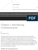 Chapter 1: Introducing Communication - The Evolution of Human Communication: From Theory To Practice