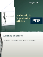 Leadership in Organizational Settings: Mcgraw-Hill/Irwin Mcshane/Von Glinow Ob 5E