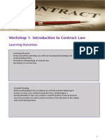 Workshop 1: Introduction To Contract Law: Learning Outcomes