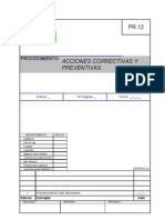 PR.12 Acciones Correctivas Preventivas