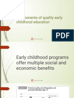 Components of Quality Early Childhood Education