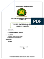 Evaluación del Puente Fraternidad Daniel Alcides Carrión