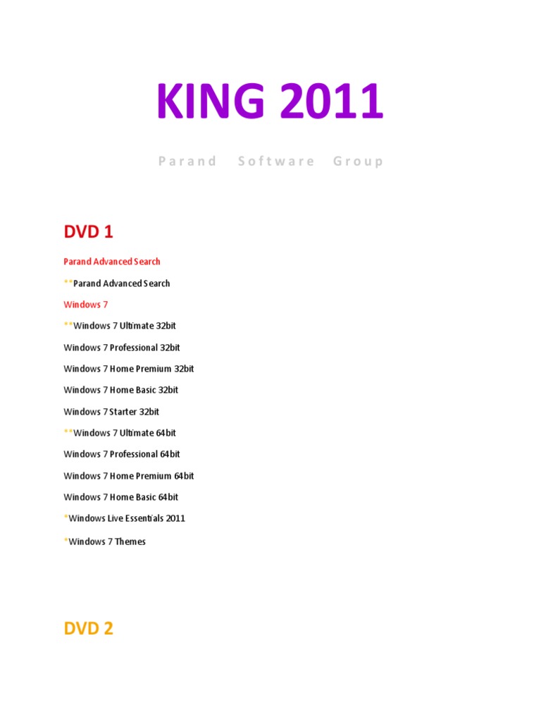 KING 2011: Parand Software Group | PDF | Adobe Creative Suite.