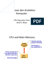 Organisasi Dan Arsitektur Komputer: CPU Execution Time Amil A. Ilham