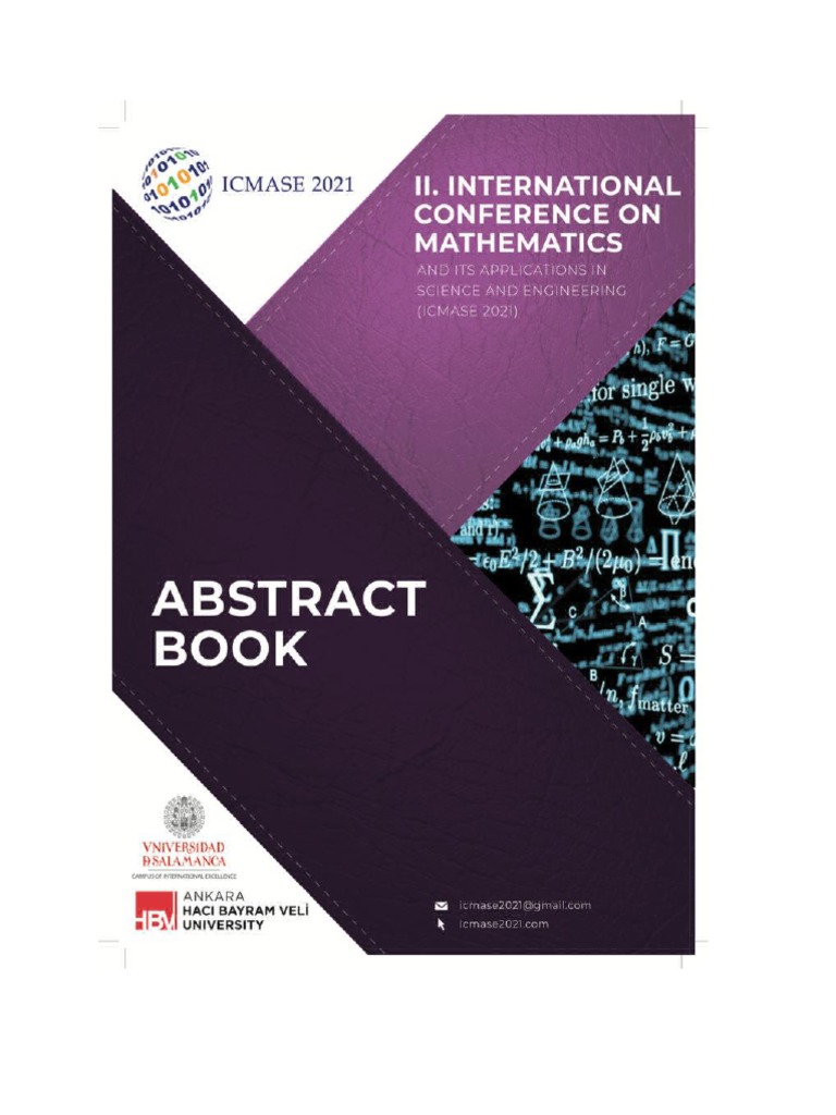 Abstract Book | PDF | Mathematical Analysis | Ellipse