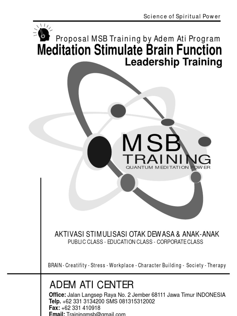 ADEM ATI PROGRAM MSB TRAINING PROPOSAL