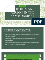 The Human Person in The Environment
