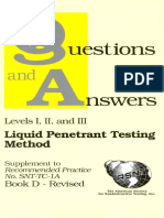 Questions and Answers Level I, II and III Liquid Penetrant Testing Method