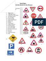 Road Signs Fun Activities Games Picture Description Exercises 12919