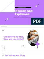 Grade 6 Science Lesson on Monsoons and Typhoons