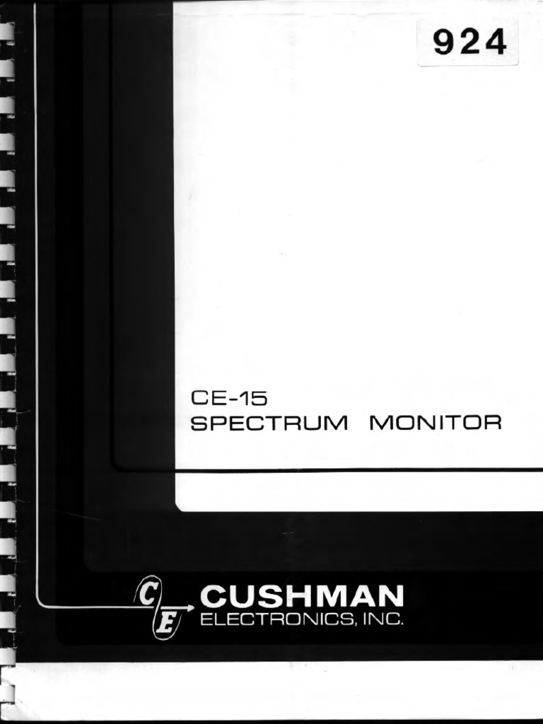 Cushman CE-6000 Communications Service Monitor With service manual