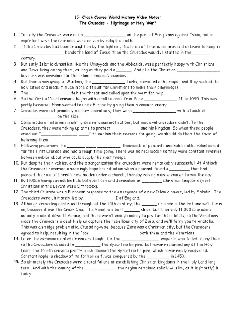 The Crusades - Pilgrimage or Holy War? | PDF | Crusades | Republic Of ...