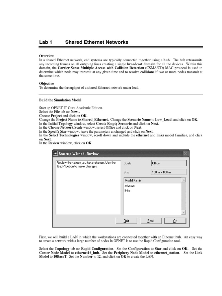 Shared Ethernet Network Throughput Analysis | PDF | Ethernet | Computer ...