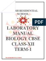 Vikash Residential School: Laboratory Manual Biology Cbse Class-Xii TERM-1