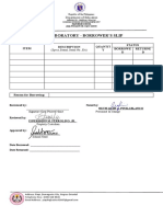 Ict Laboratory - Borrower'S Slip: Item Description Quantit Y Status Borrowe D Returne D