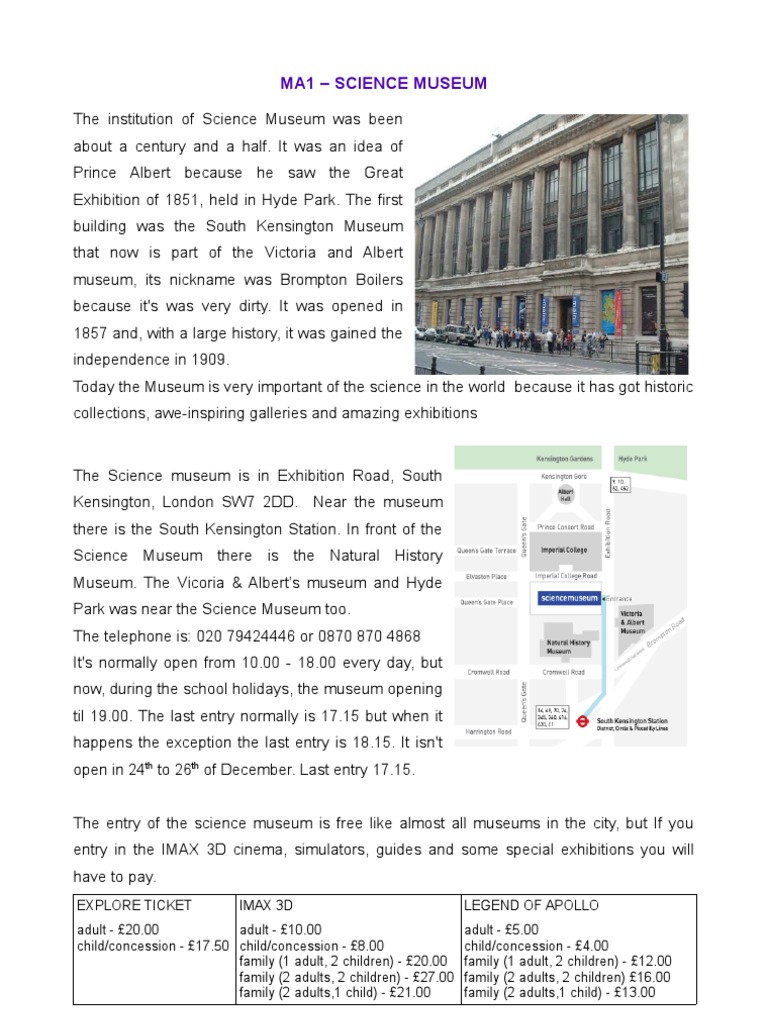 Science Museum London: Visitor Guide | PDF | Museum | Library And Museum