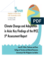 IPCC 5th Assessment Report Key Findings on Climate Change Impacts and Adaptation in Asia