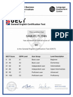 Samuel Flynn General English Certification Test Gect Gect International Business Management Institute